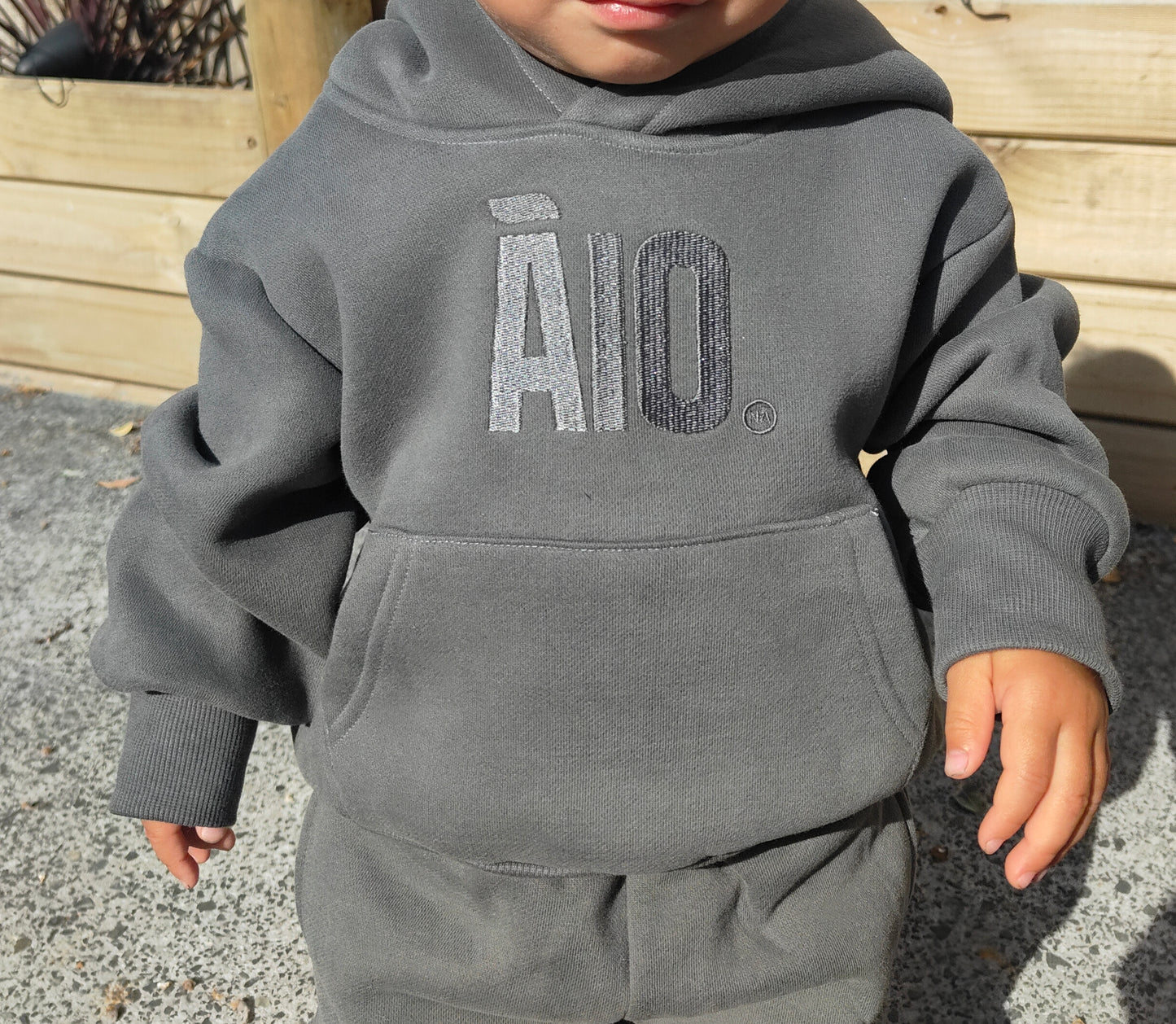 Dark Grey Kids Tracksuit Set