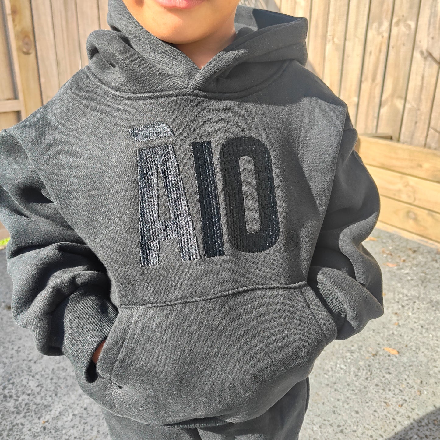 Black Kids Tracksuit Set