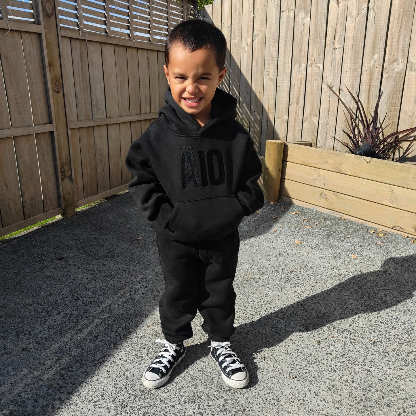 Black Kids Tracksuit Set