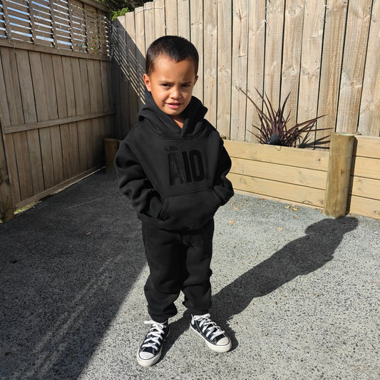 Black Kids Tracksuit Set
