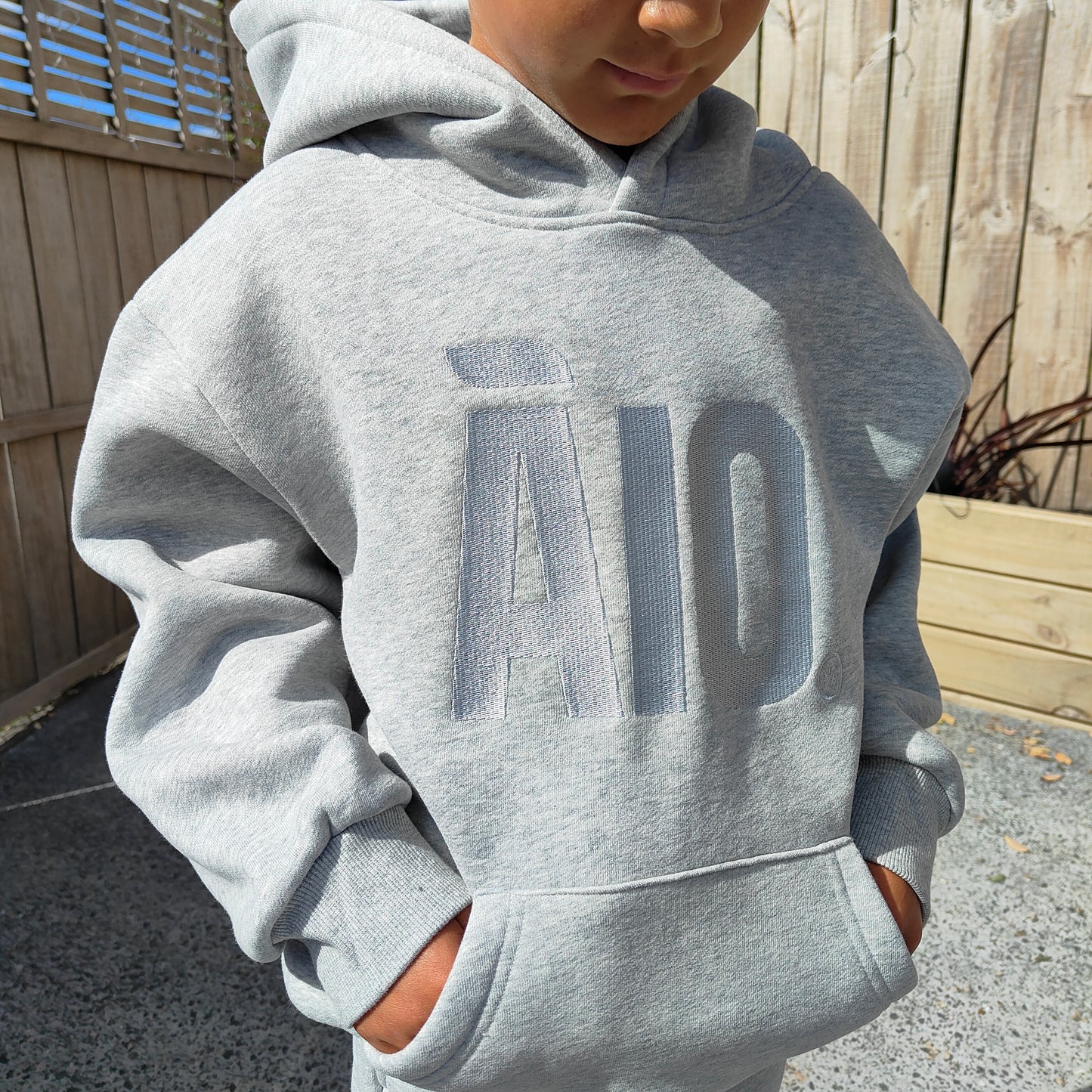 Light Grey Kids Tracksuit Set