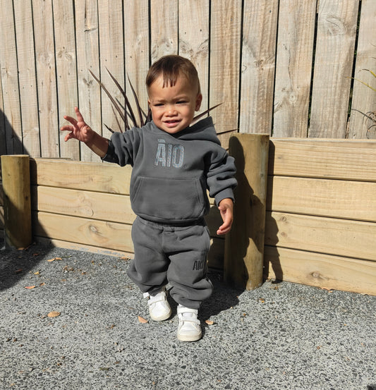 Dark Grey Kids Tracksuit Set