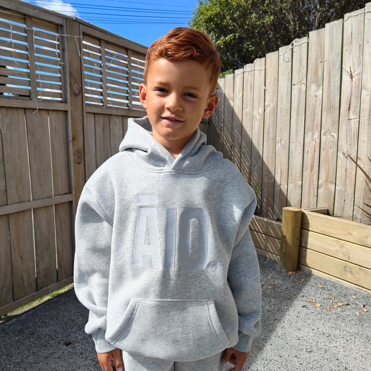 Light Grey Kids Tracksuit Set