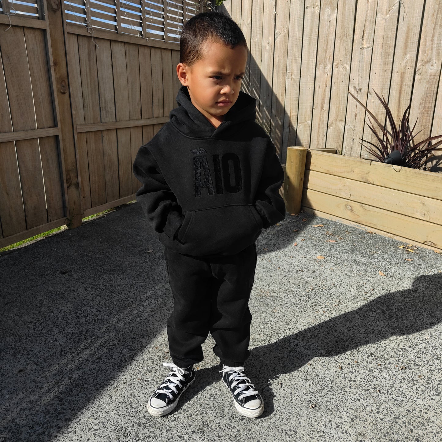 Black Kids Tracksuit Set