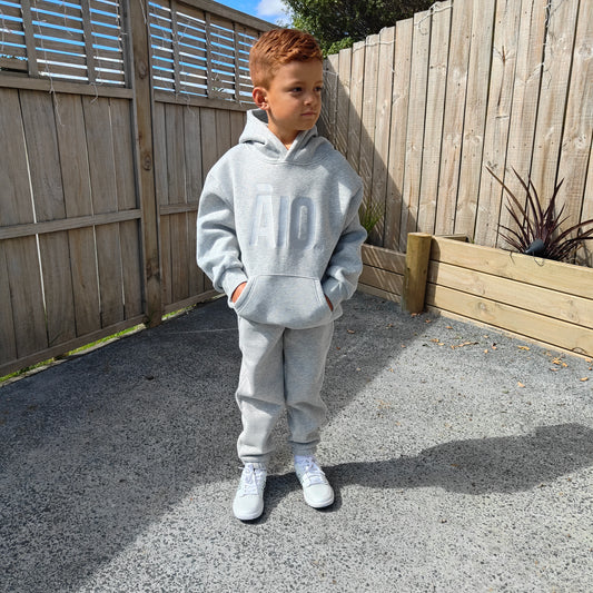 Light Grey Kids Tracksuit Set
